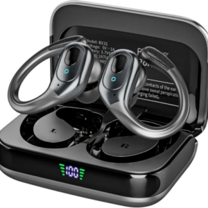 HAOYUYAN Auriculares inalámbricos Bluetooth 5.4, Earbuds de cancelación de Ruido con Tiempo de reproducción de 75 Horas, Pantalla de alimentación led, Auriculares Impermeables IPX7