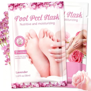 2 Pares Mascarilla Hidratante Para Pies, Mascarilla para pies, Cuidado Pies Secos, la piel muerta de los pies, para Mujeres y Hombres,Rosa