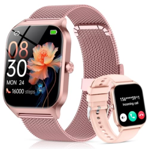 CASCHO Reloj Inteligente Mujer,1.85" HD Smartwatch con Llamadas,120+ Modos Deportes, Monitor Cardiaco y Sueño, Resistente Agua IP68, Whatsapp Llamadas Bluetooth, Regalo Mujer, Android/iOS