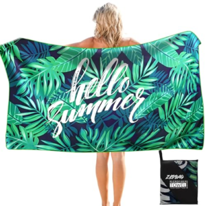 ZLPBAO Toalla de playa de microfibra, toalla de baño, grande, 160 x 80 cm, toalla de playa, toalla de playa de secado rápido, compacta, de secado rápido