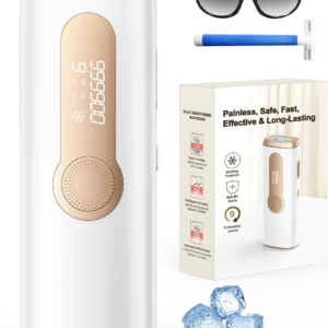 Haarlosy Depiladora Laser IPL con Refrigeración, Innovadora Función 3 en 1, 9 Niveles de Energía, 999,900 Flashes, Depiladora Luz Pulsada Indolora para Todo el Cuerpo, GLY06