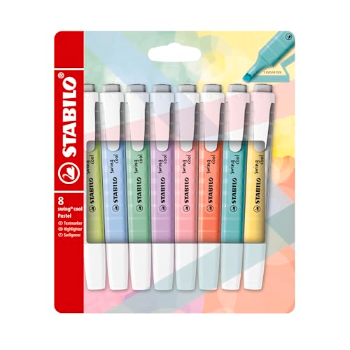 STABILO - Marcador - swing cool Pastel - Estuche de 8 - 8 colores diferentes