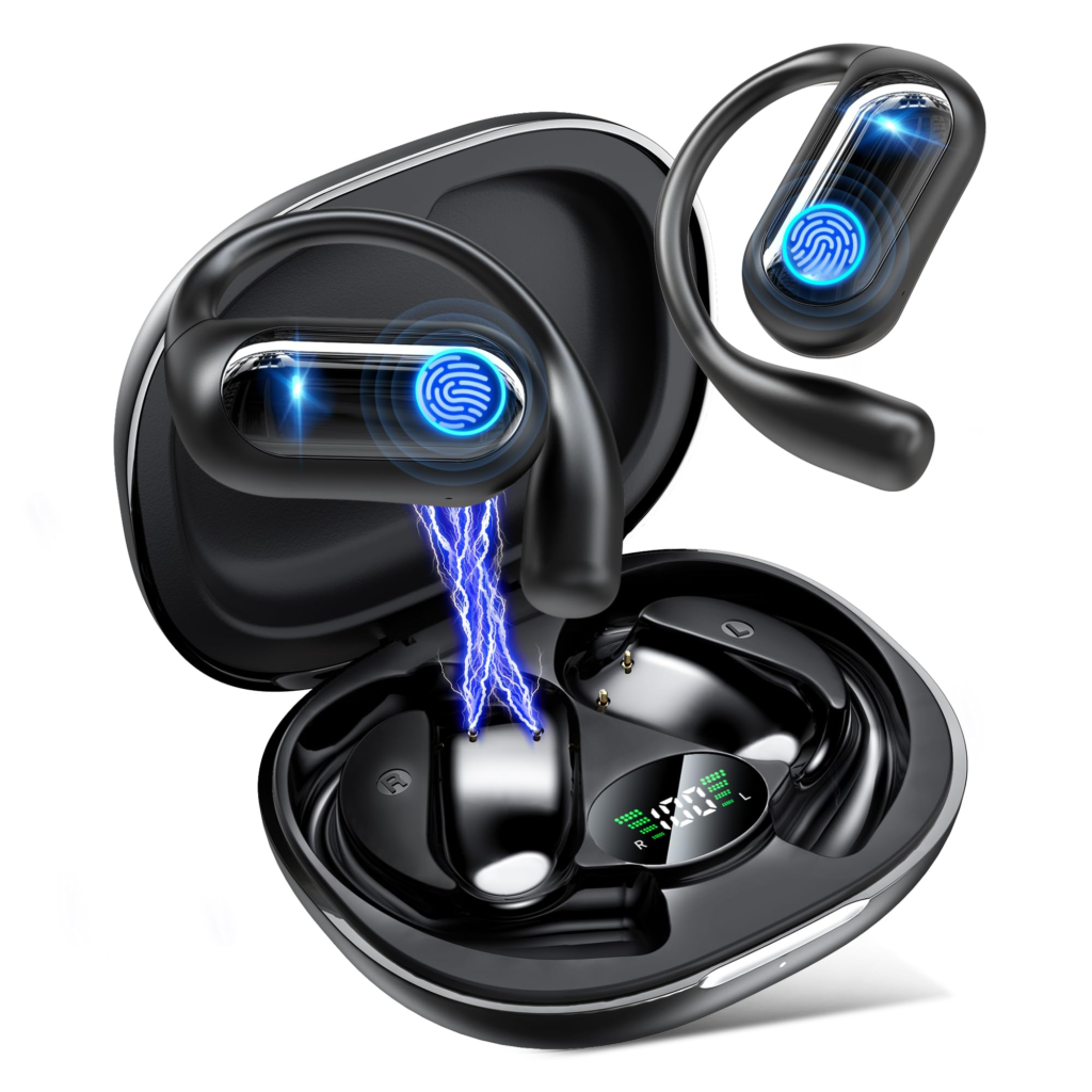 Auriculares inalámbricos Bluetooth con traducción en Tiempo Real por IA, bidireccional en 198 Idiomas. Diseño Abierto, Bluetooth 6.1, 60 h de batería. Ideales para Viajes, reuniones y Aprendizaje.