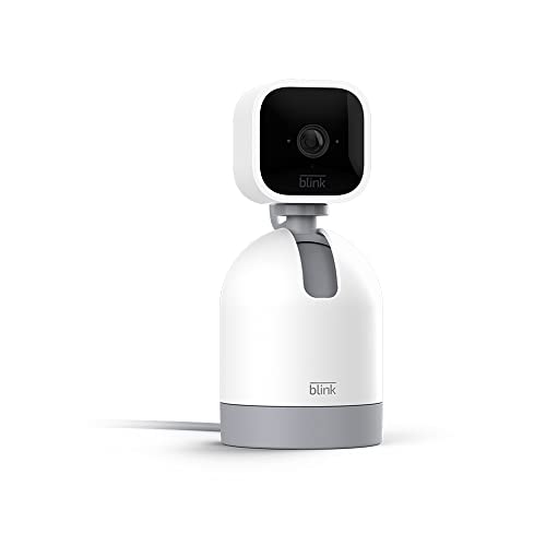 Blink Mini Pan-Tilt Cámara | Cámara de seguridad inteligente orientable, interior, con enchufe, audio bidireccional, vídeo HD y detección de movimiento, compatible con Alexa (blanca)