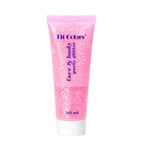 Glitter Corporal Gel, Gel Corporal con Purpurina para Rostro y Cuerpo
