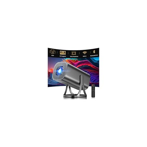Proyector Portátil 4K Support, Mini Proyector HD 1080p Exterior Cine Jardin