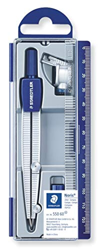 STAEDTLER Noris 550 Set compás escolar – Ø 30 cm, adaptador universal