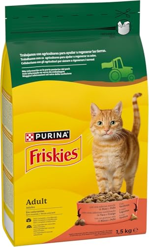 Friskies Pienso pienso gato Adulto Pollo 6x1,5 kg
