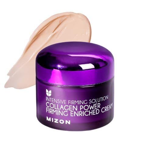 [Mizon] Crema Enriquecida con Colágeno Marino (50ml) Skincare coreano, 54% de colágeno marino, cuidado intensivo antienvejecimiento y líneas finas (Collagen Power Firming Enriched Cream)