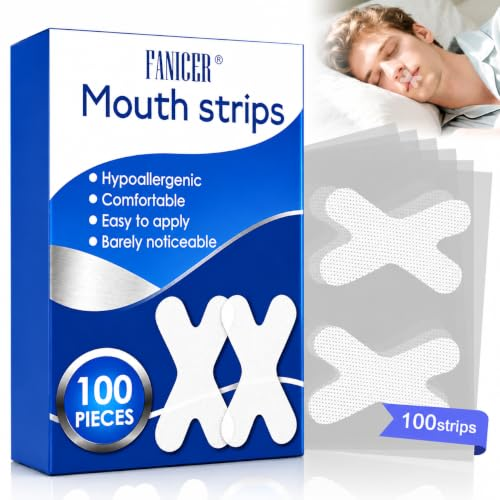 100 Pcs Tiras Bucales Mouth tape para dormir | Reduce los Ronquidos | Disfruta de un descanso más tranquilo