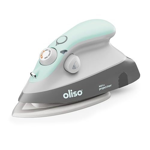 oliso M3Pro Textile Compact Plancha de vapor para proyectos textiles con reposaplanchas caliente Solemate