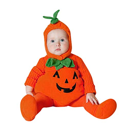Luadnysin Disfraz Halloween Bebe Niña Disfraces 2 Años Niño 1-2 Calabaza 18 Meses Bebé Traje Recien Nacido 6 De Gorro Body 9-12 Carnaval 1 Año,Orange,Naranja,80