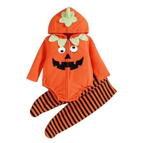 Luadnysin Disfraz Halloween Bebe Niña Bebé 1 Año De Niño 2 Años Disfraces Familia 9-12 Meses 9 Para Calabaza Traje Body Complementos 0-3,Orange,Naranja,100