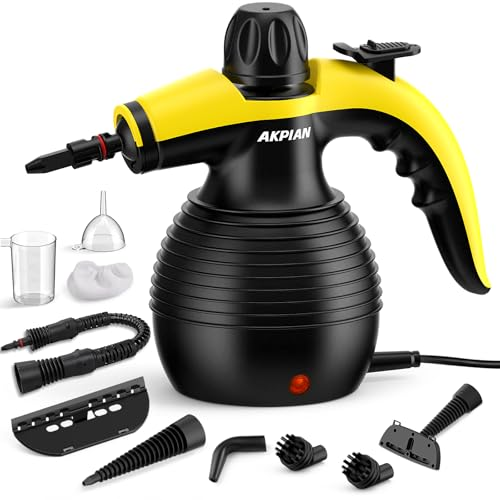 AKPIAN Limpiador de vapor de mano para el hogar, calefacción de 3 minutos y