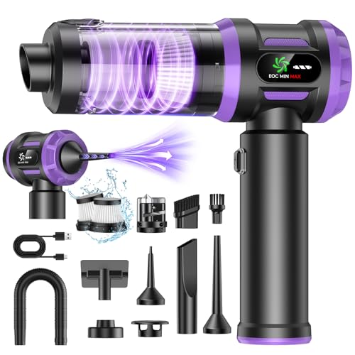 Apgoza Aspirador de Mano sin Cable Potente, 5 EN 1 Aspirador Coche Portátil