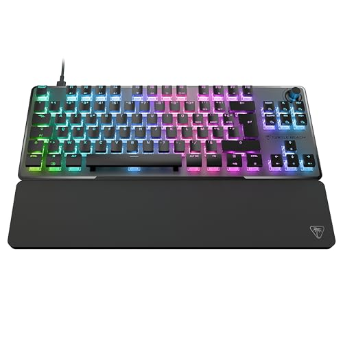 Turtle Beach Vulcan II TKL Pro - Teclado para Juegos mecánico RGB magnético, Interruptor analógico con Efecto Hall, Teclas Medias, reposamuñecas, Placa de Aluminio