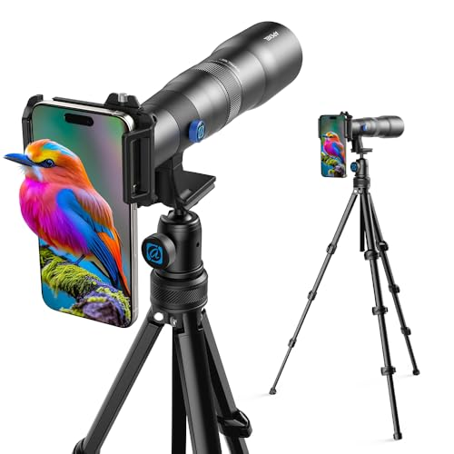 Teleobjetivo APEXEL 50X para iPhone y Smartphones — Ideal para Luna, Fauna y Deportes