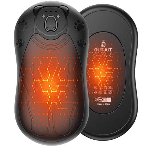OUTJUT 2 en 1 Calentador de Manos 12000mAh (Negro)