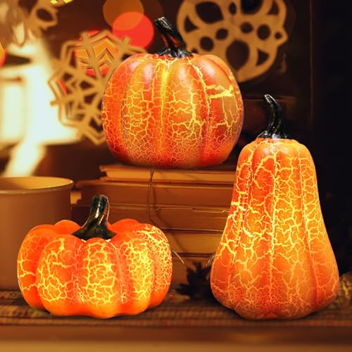 ZZXLOPEZ Calabaza para Halloween, Juego de Decoración de Otoño para Festival de la Cosecha