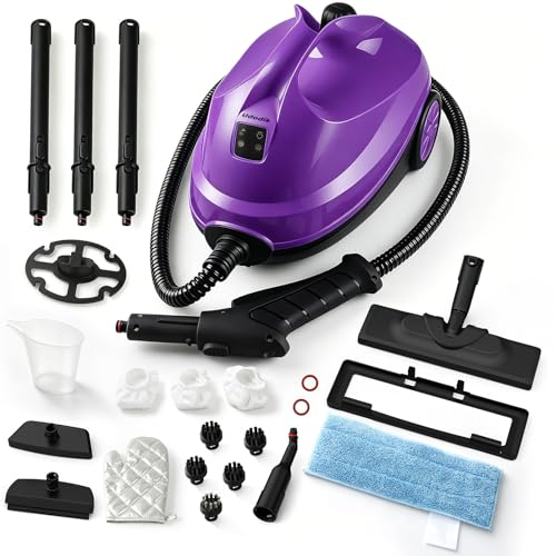 Udodik Limpiador a vapor, limpiador a vapor portátil para uso doméstico, adecuado para limpiar encimeras, azulejos de baño, suelos y sofás.