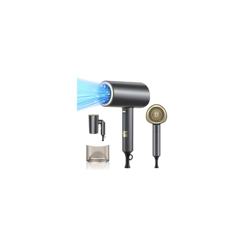 Secador de Pelo 2000 W, Iones Negativos Secador Profesional de 15000 rpm, 3 Niveles de Calor y 3 Velocidades