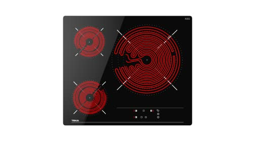 TEKA Placa Vitrocerámica 60 cm, 3 Zonas de Cocinado, Touch Control Frontal, Desconexión Automática, Bloqueo de Seguridad Infantil, Indicador de Calor Residual, Modelo TBC 63632 TTC