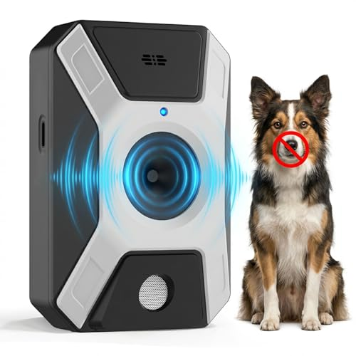 LEMENG Dispositivo Antiladridos para Perros, Repelente Ultrasónico, Control de Ladridos