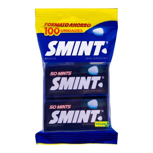 SMINT Tin Sabor Menta, Caramelos Comprimidos Sin Azúcar, Pack 2x35 g