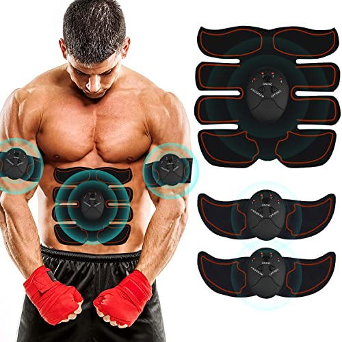 EGEYI Abdominales Electroestimulacion,ABS Muscular Abdominales Cinturón,Estimulación USB Recargable ABS Estimulador Muscular para Bdomen/Brazo/Piernas/Glúteos,8 Modos & 19 Intensidades