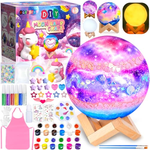 ZQEJEFD Kit de Lampada Luna para Pintar tu Propia, Manualidades Niños