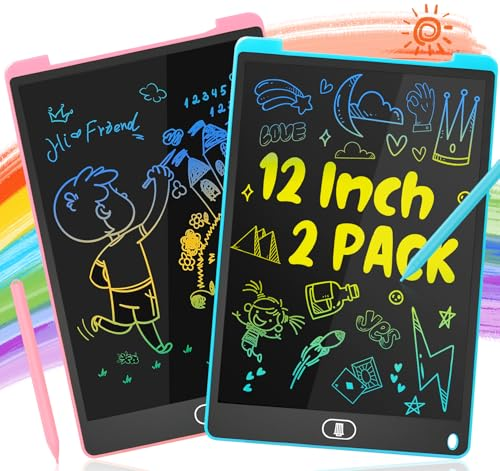 12 Pulgadas Tableta Escritura LCD Color, Tablet Dibujo Niños Pizarra Magica
