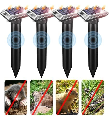 Repelente Solar Anti-Taupes, Anti-Taupes, Repelente contra los Lunares, contra lagartos, para el césped y el jardín oon
